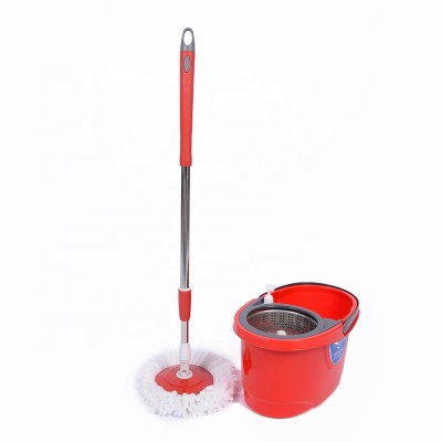 spin magic mop 360 with microfiber refill and stainless twisted pole big bucket